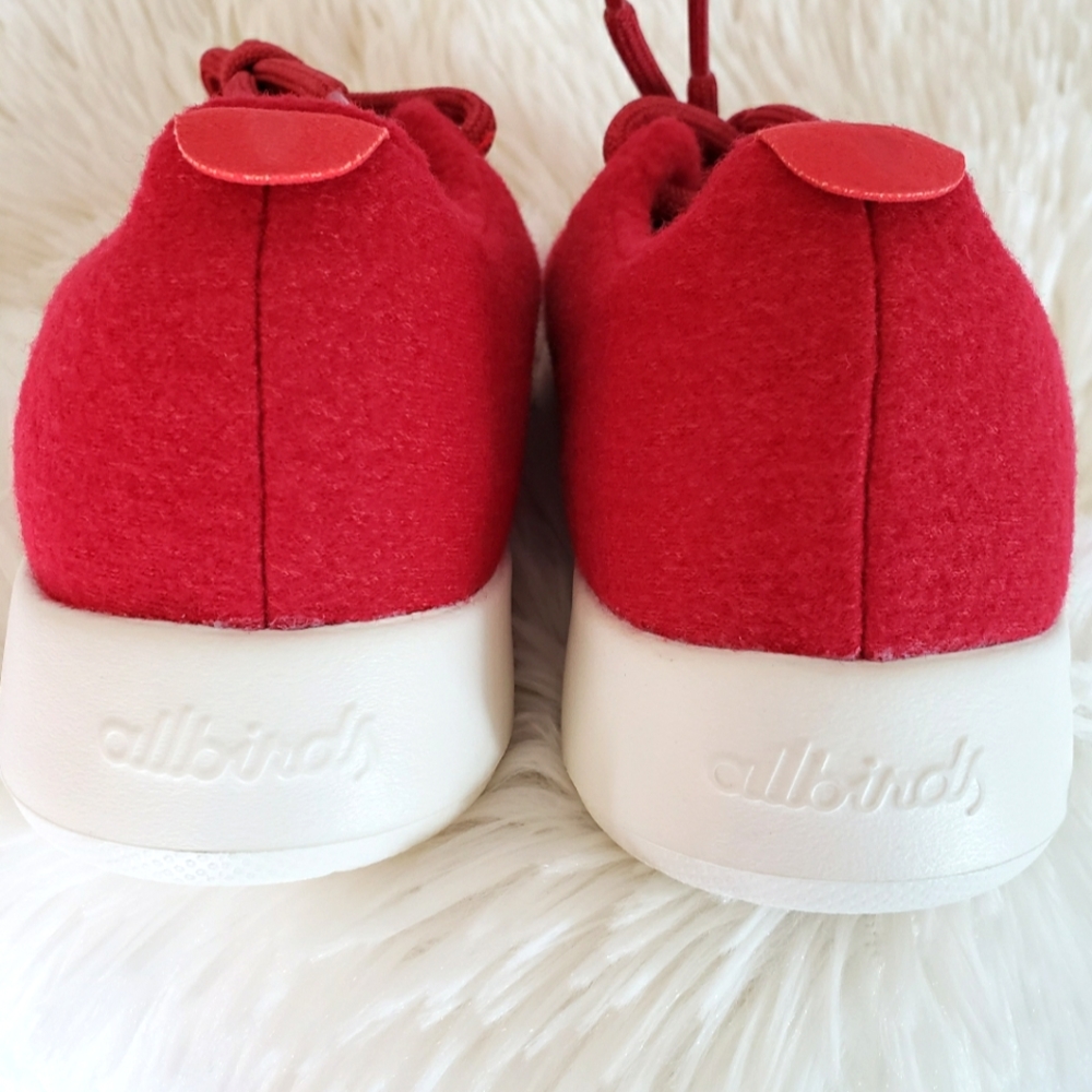 ALLBIRDS Red Merino Wool Lace Up Walking Sneakers--NEW--5 - Picture 9 of 12
